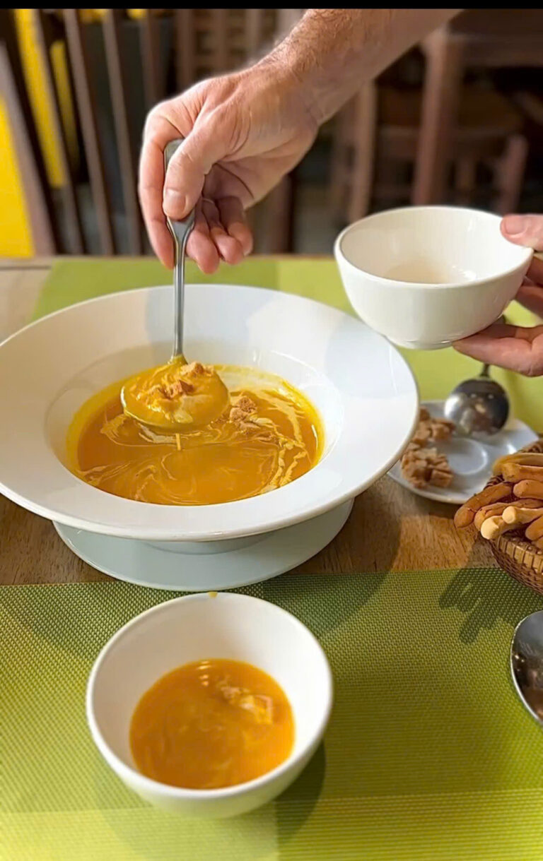 Soup being served at Limoncello