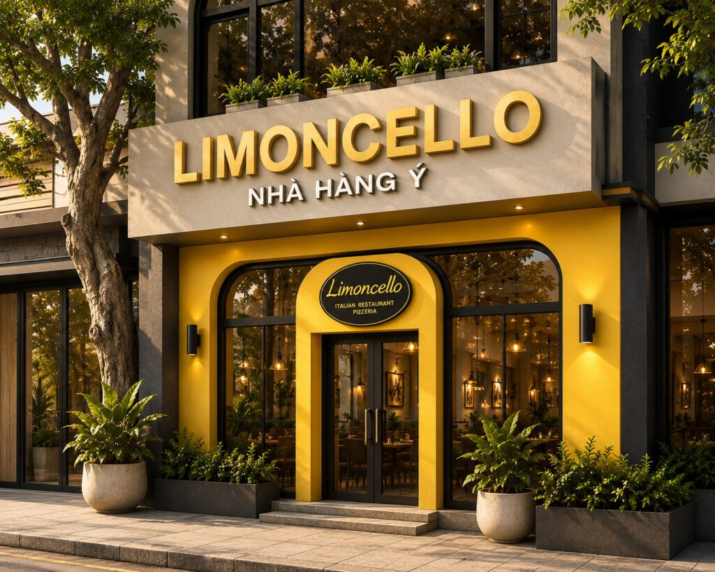 Limoncello restaurant storefront in Đà Nẵng